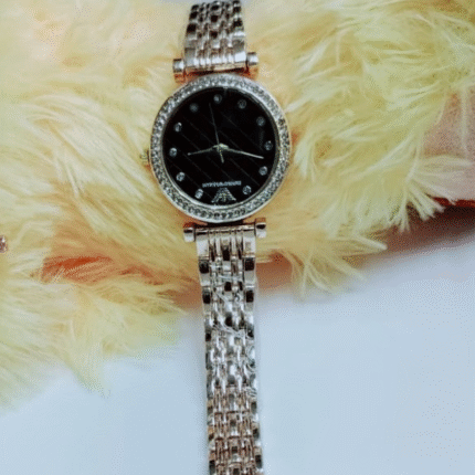 Gold & silver Dual -tone women wrist watch